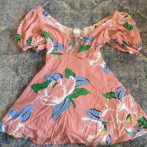 Capulet Pink Mini Off the Shoulder Dress SMALL